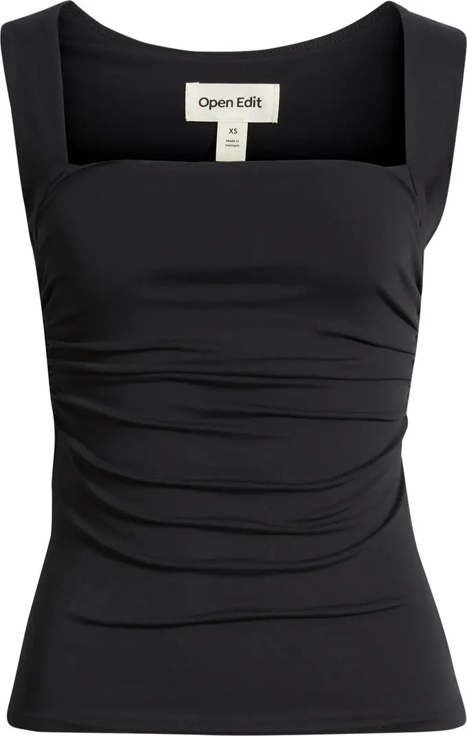 Ruched Square Neck Tank | Nordstrom