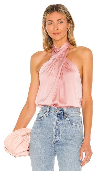 Amerie Pleated Halter Top | Revolve Clothing (Global)