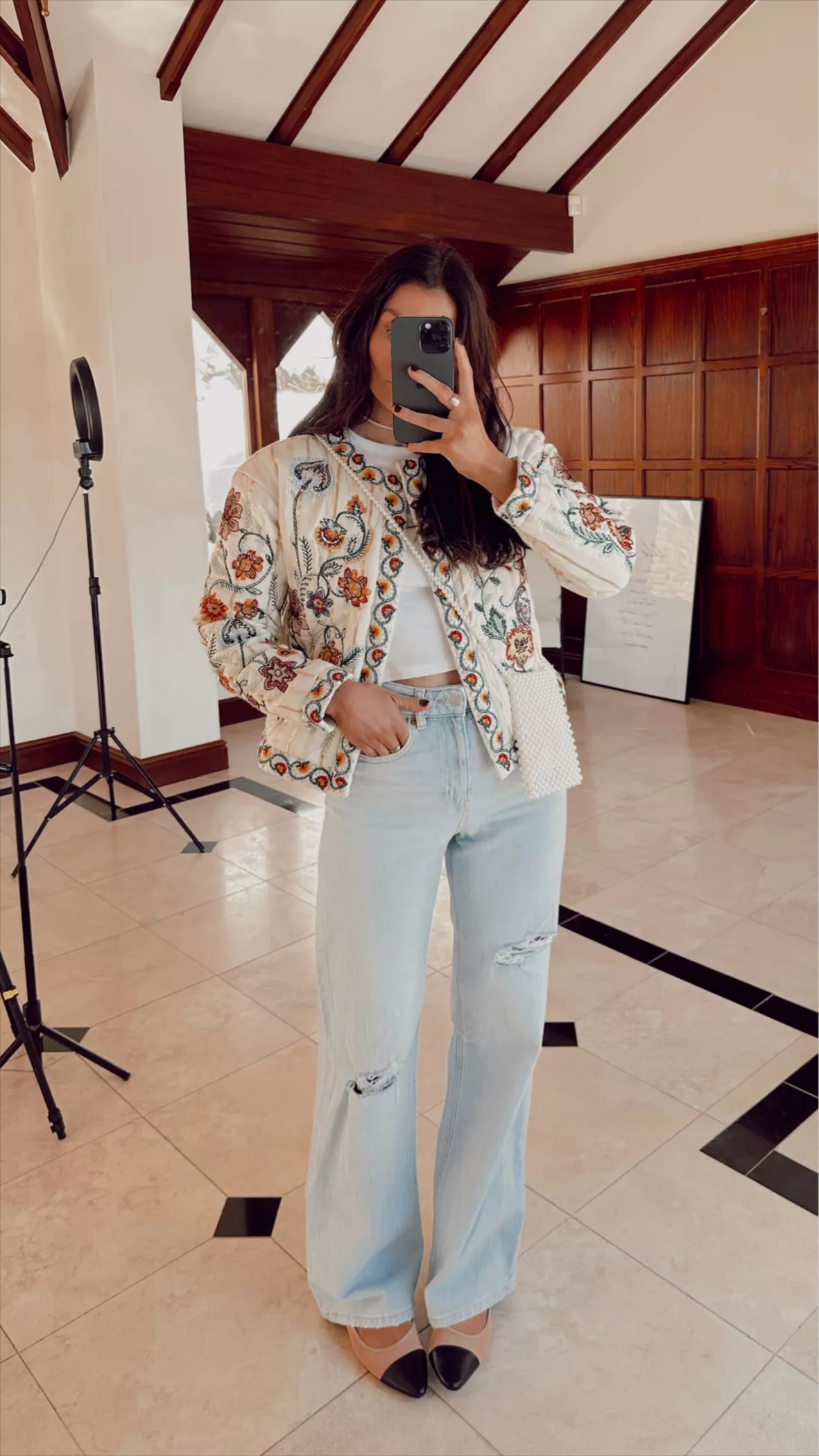 Cream Floral Jacket Cream Floral Jacket