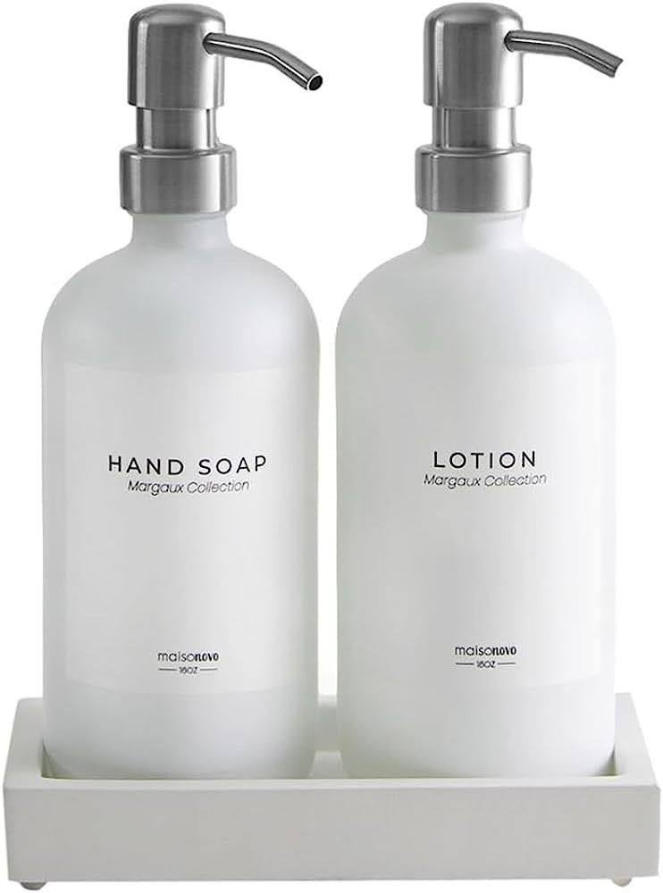 MaisoNovo Glass Soap Dispenser with Pump | Vintage Soap Dispenser Bathroom and Kitchen Soap Dispe... | Amazon (US)