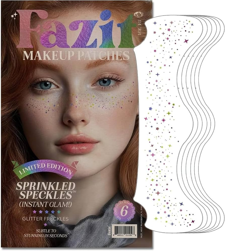 Fazit Sprinkled Speckles - Glitter Freckle Makeup Patches - Shimmering Faux Freckles & Body Glitt... | Amazon (US)