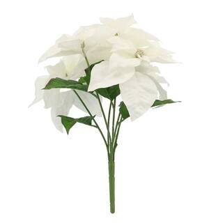 White & Silver Poinsettia Bush by Ashland® | Michaels | Michaels Stores