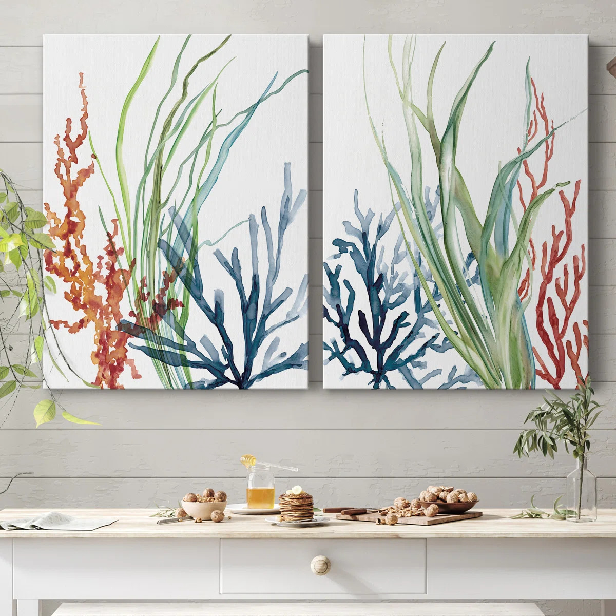 " Ocean Garden I " 2 - Pieces (Set of 2) | Wayfair North America