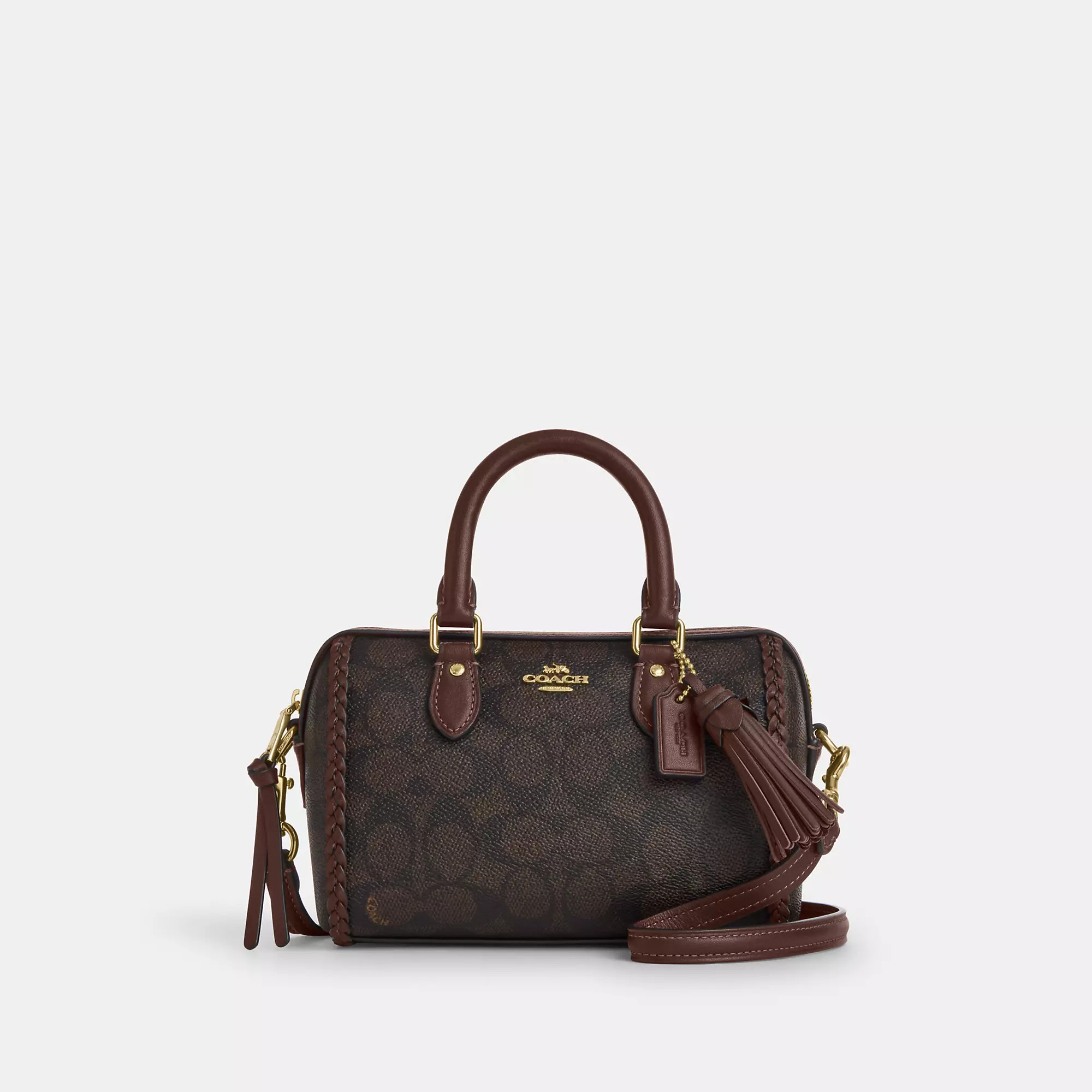 Mini Rowan Crossbody Bag In Signature Canvas With Fringe | Coach Outlet CA