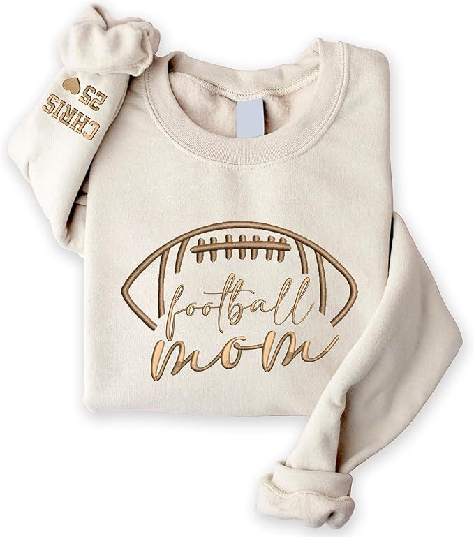 Personalized Embroidery Football Mom Sweatshirt, Custom Football Mom Gifts, Footballs Grandma | Amazon (US)