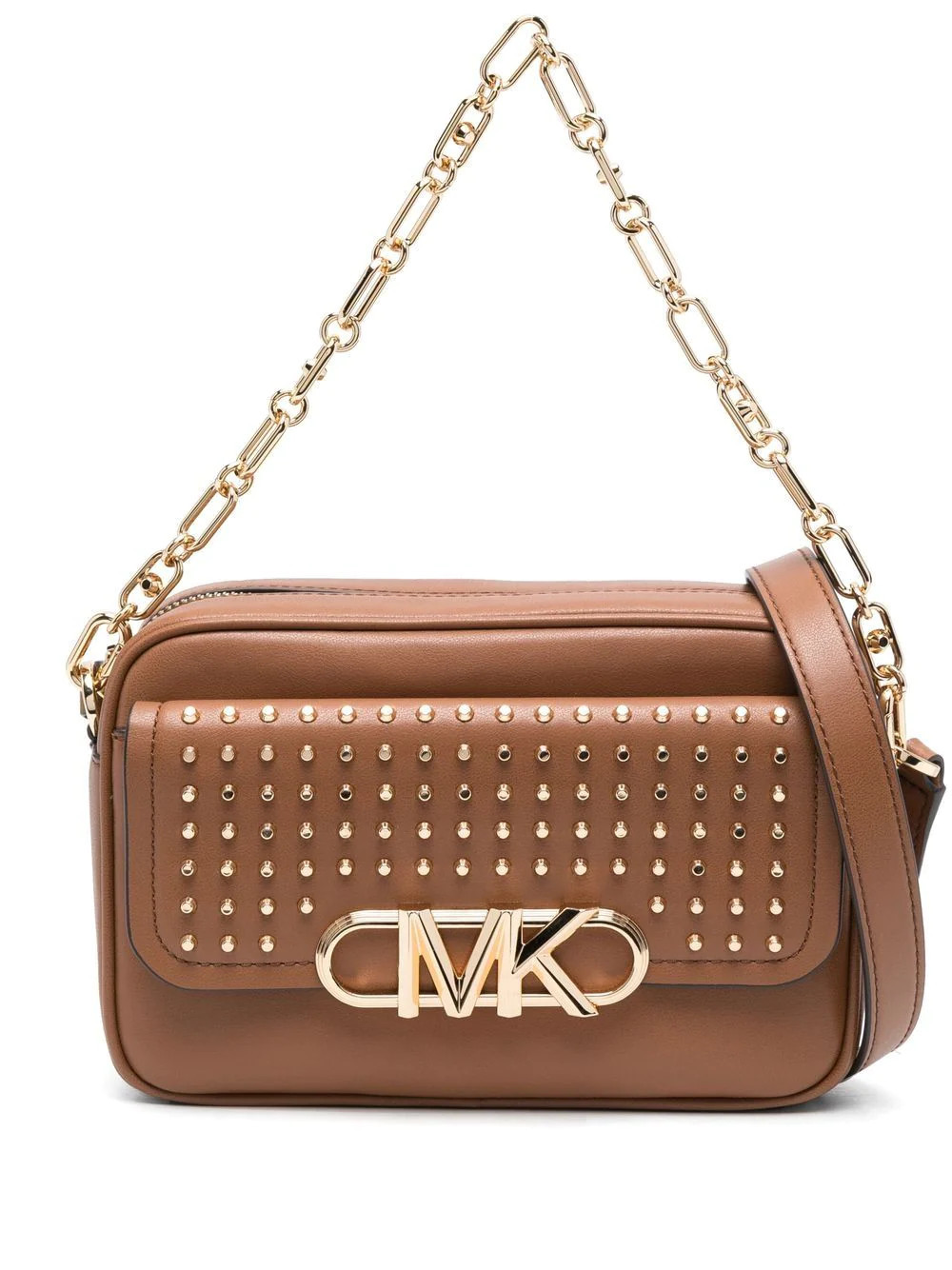 Michael Michael Kors Parker leather crossbody bag - Brown | Farfetch Global