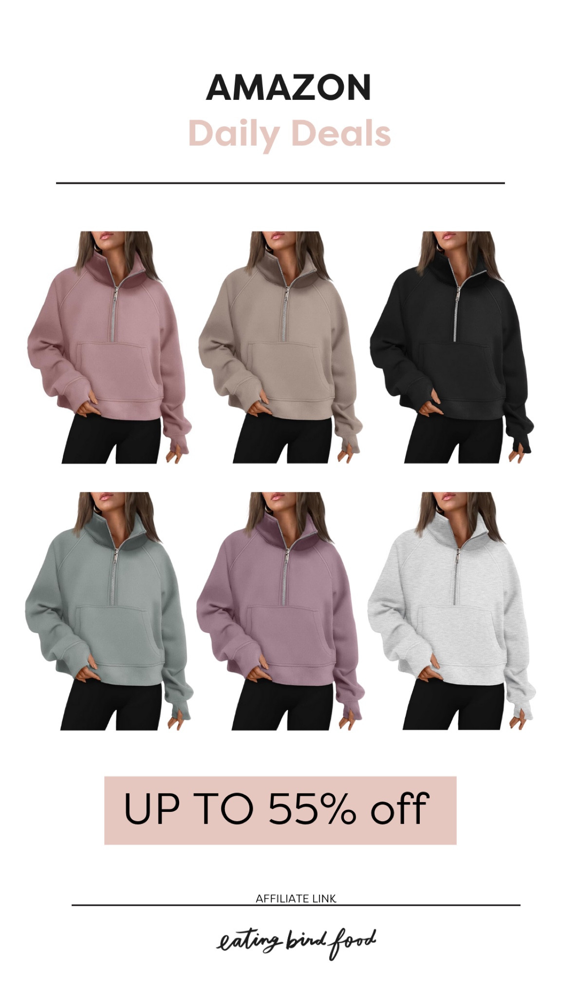 Amazon Daily Deals! 🙌 These cozy quarter-zip sweaters are up to 55% off today. Perfect for layering this season! 🧥 Available in so many great colors—grab yours while the deal lasts!

Amazon fashion finds, sweater deals, cozy fall style, wardrobe essentials, winter fashion, fall layers, comfortable outfits, Amazon discounts, fall fashion trends, Amazon must-haves, stylish sweaters, casual fashion, affordable clothing deals, trending Amazon clothes, on-sale sweaters, cold weather fashion

#LTKActive #LTKSaleAlert #LTKGiftGuide