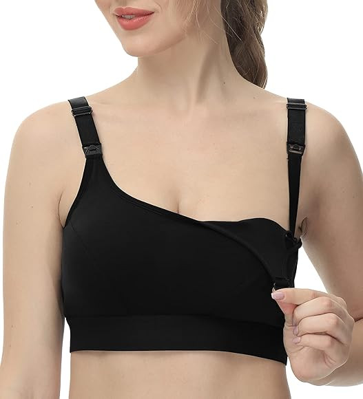HOFISH Women's Maternity & Nursing Sports Bra Wireless Sleep Bra with Support for Pregnancy | Amazon (US)