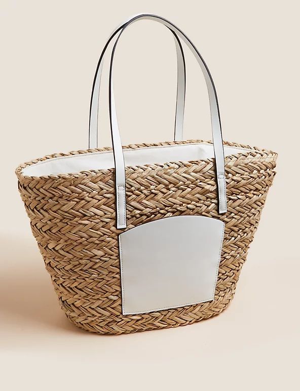 Straw Tote Bag | M&S Collection | M&S | Marks & Spencer (UK)