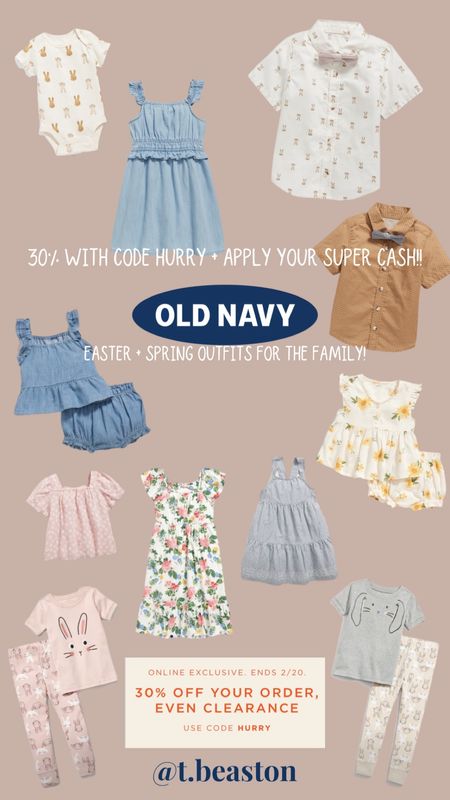 Old navy spring sale! 30% off with code hurry + apply your super cash! Great deal! 