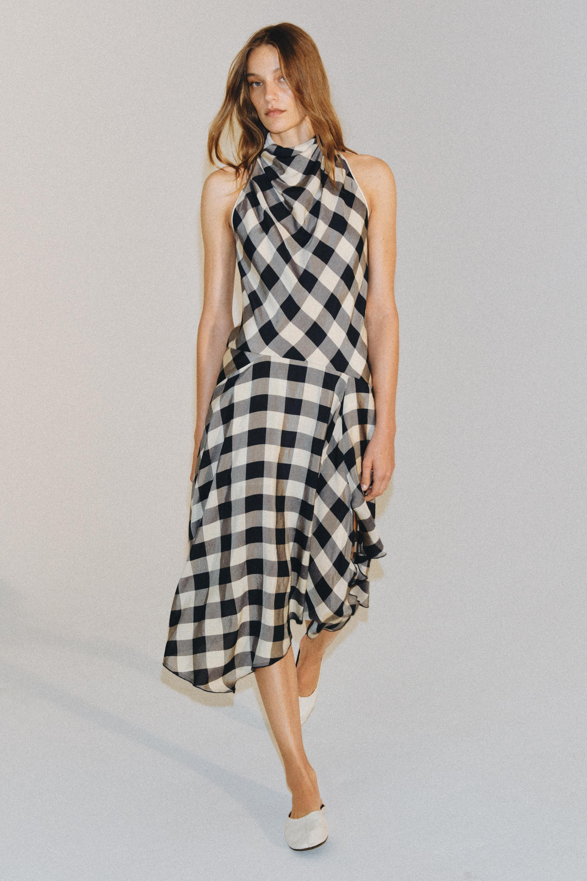 PLAID HALTER DRESS ZW COLLECTION | Zara US
