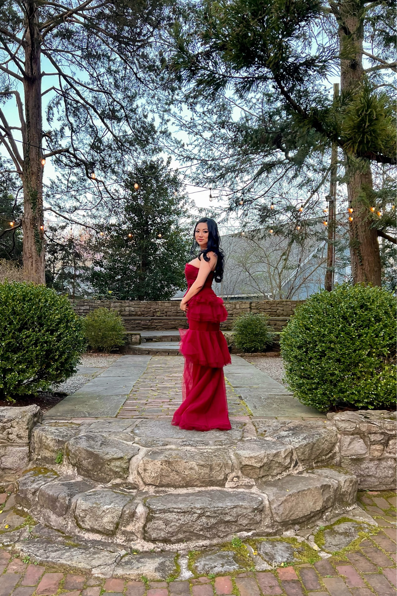 michael costello burgundy dress Margot
