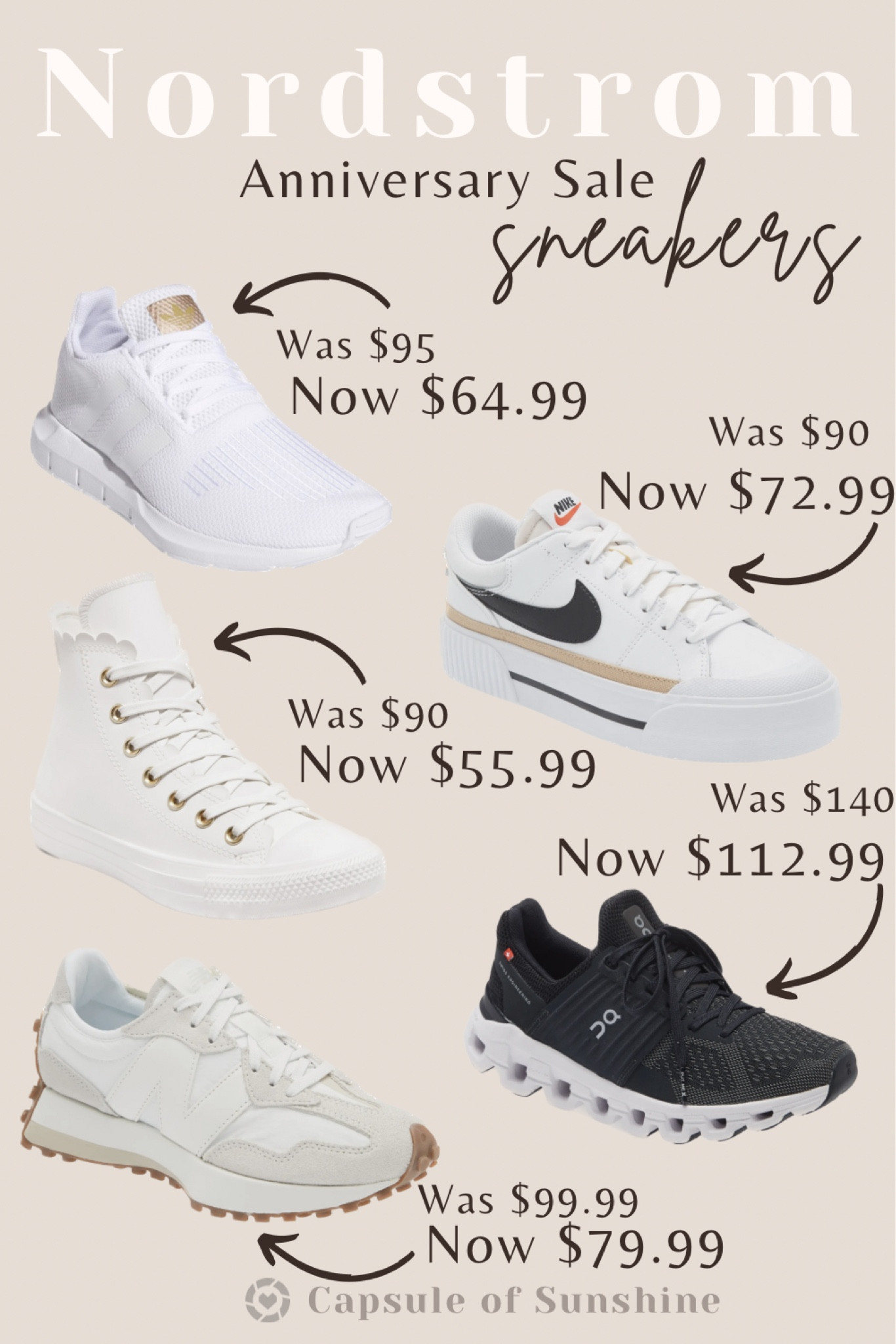 Nordstrom Anniversary Sale begins SOON!!! 

A few of my favorite sneakers are going to be marked down for the sale! 

Cardmember Early Access opens up to Icons on July 11, Ambassadors on July 12, Influencers on July 13, and everyone else on July 17. Be sure to check your account if you’re a cardholder to see what level you are and when you’ll gain access. 

Go ahead and SAVE this post so you can easily access it once the sale opens up to you! 

#nordstromanniversarysale #nsale #shoes #sneakers #nike #adidas #converse #chucktaylor #oncloud #runningshoes #newbalance #tennisshoes 

#LTKshoecrush #LTKsalealert #LTKxNSale