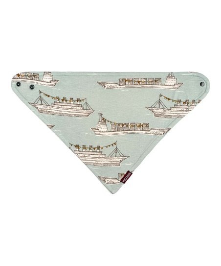 Blue & Gray Ships Bandana Bib | Zulily