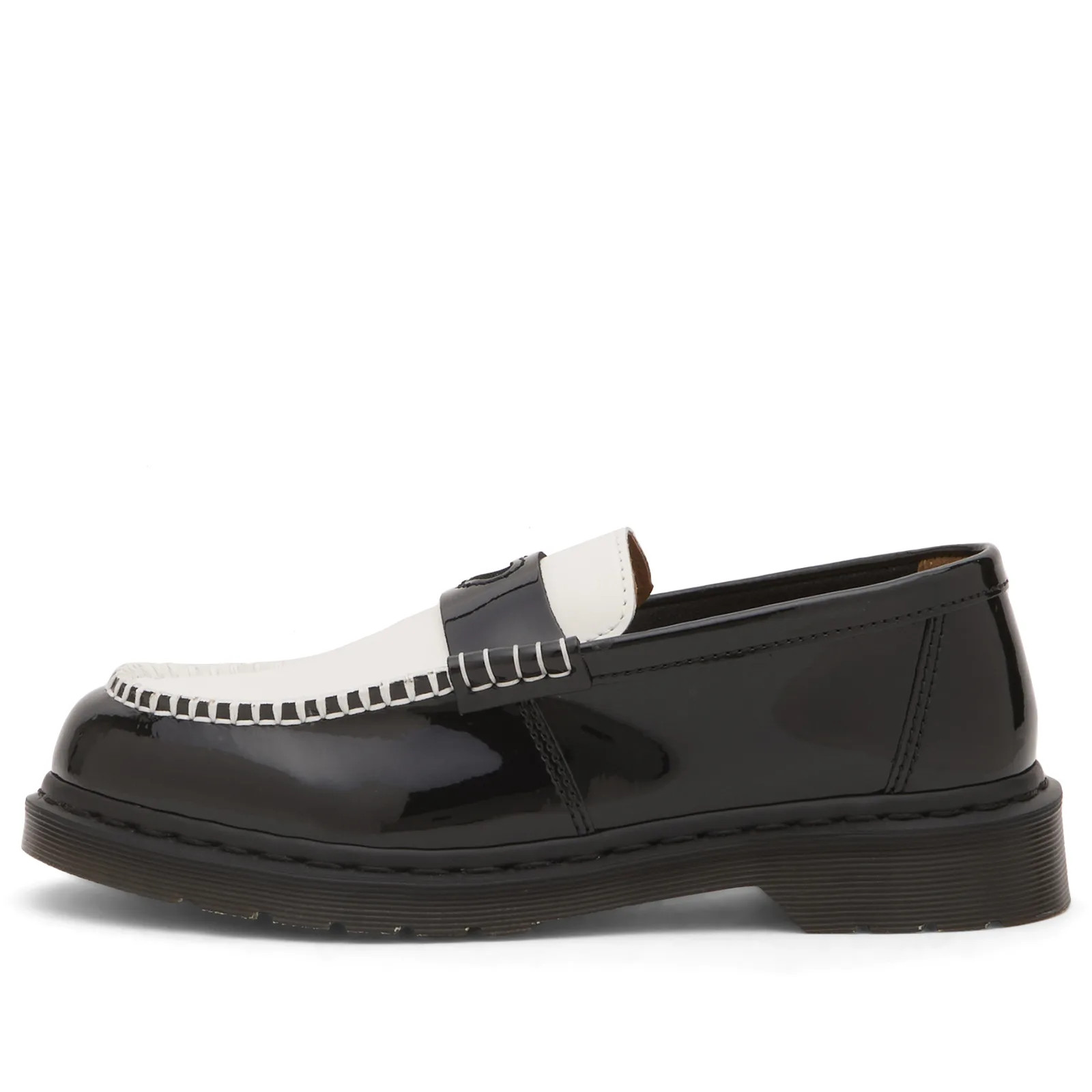 Dr. Martens Women's Penton Heart Loafer in Black/White, Size UK 7 | END. Clothing