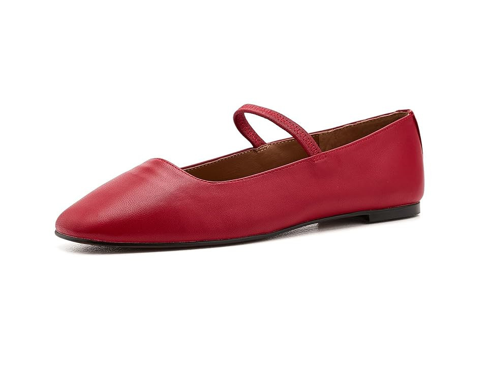 Madewell The Greta Ballet Flat in SoSoft Leather High Heels Scarlet 1: 10.5 M | Zappos.com