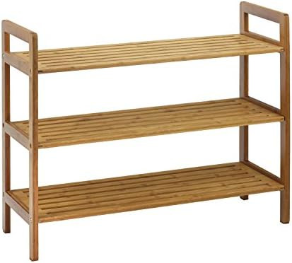 Oceanstar 3-Tier Bamboo Shoe Rack, Medium, Natural | Amazon (US)