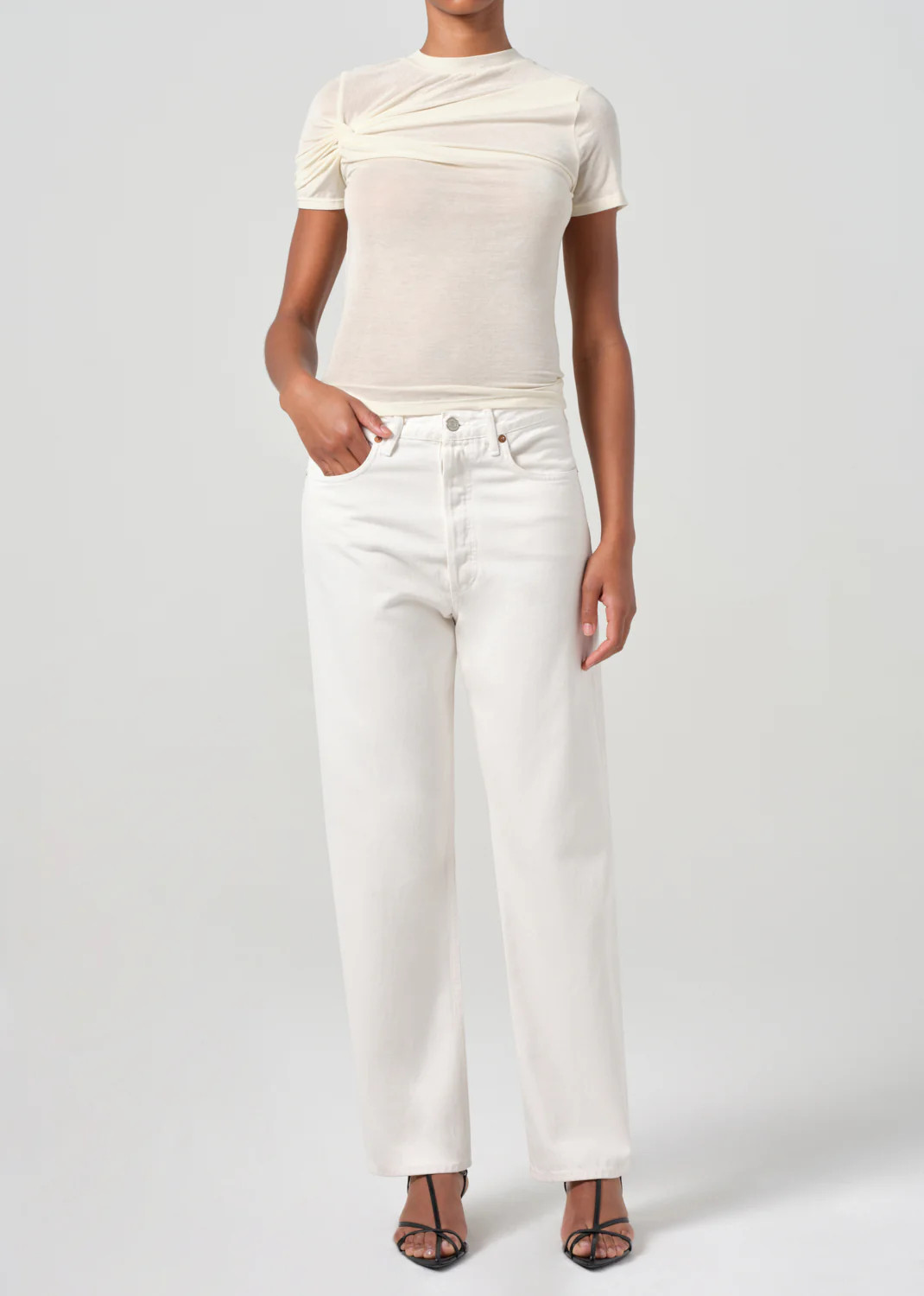 90's Mid Rise Straight in Fortune Cookie | AGOLDE