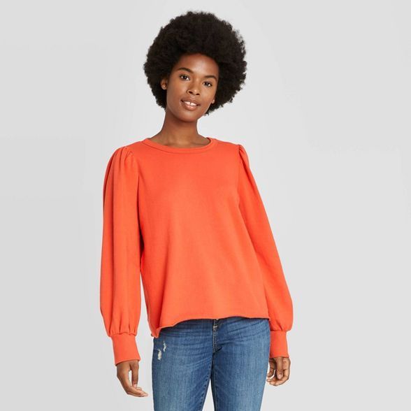 Women's Puff Sleeve Sweatshirt - Universal Thread™ | Target
