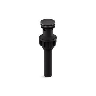 Standard Clicker Drain with Overflow in Matte Black | The Home Depot