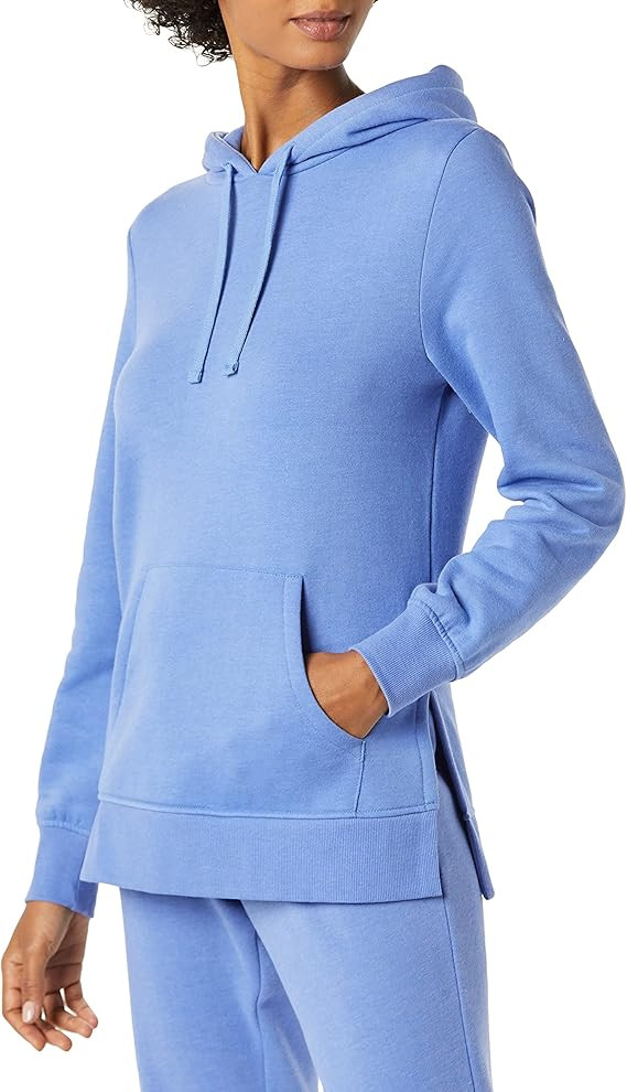 Amazon Essentials womens Fleece Hooded Tunic Sweatshirt | Amazon (US)