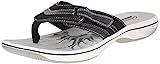 Clarks Women's Brinkley Keeley Flip Flop, Black Synthetic, 11 M US | Amazon (US)