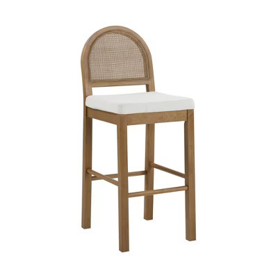 Nathan James Bailey Boucle Counter Height Barstool Light Brown | Target