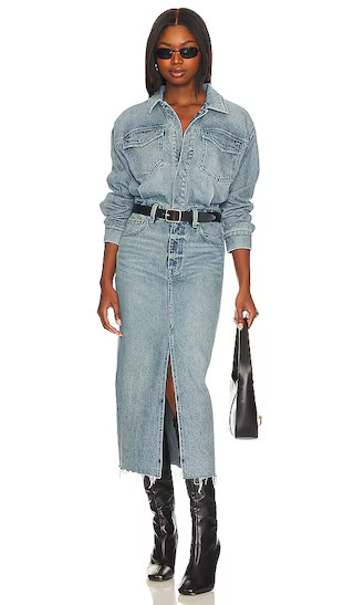Amira Denim Midi Dress in Marcel | Revolve Clothing (Global)