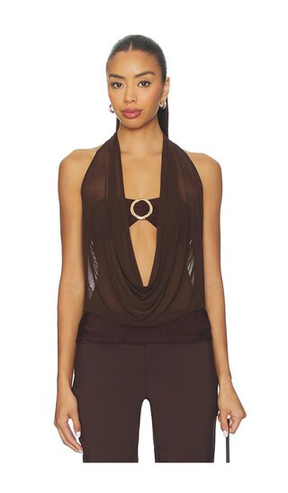 Makena Top in Chocolate | Revolve Clothing (Global)