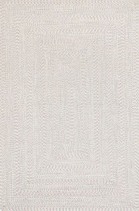 Ivory Braided Texture Indoor/Outdoor Area Rug | Rugs USA
