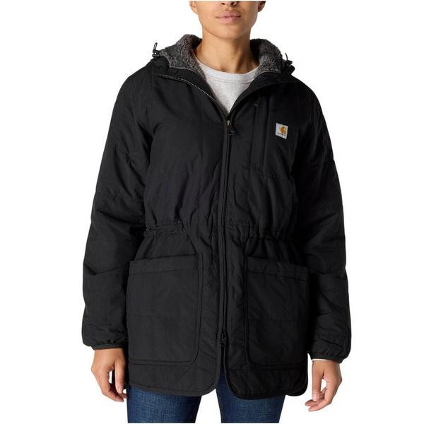 Women's Carhartt Rockford Loose Fit Lightweight Insulated Puffer Jacket Large Black | Scheels Sports