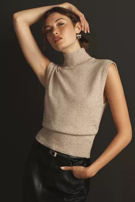 Reformation Arco Cashmere Sleeveless Turtleneck Sweater | Anthropologie (US)