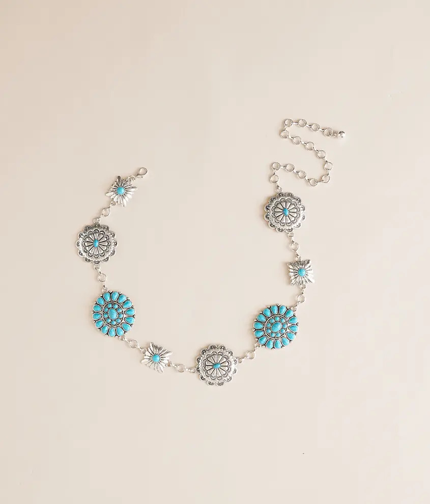 Turquoise Chain Belt | Buckle