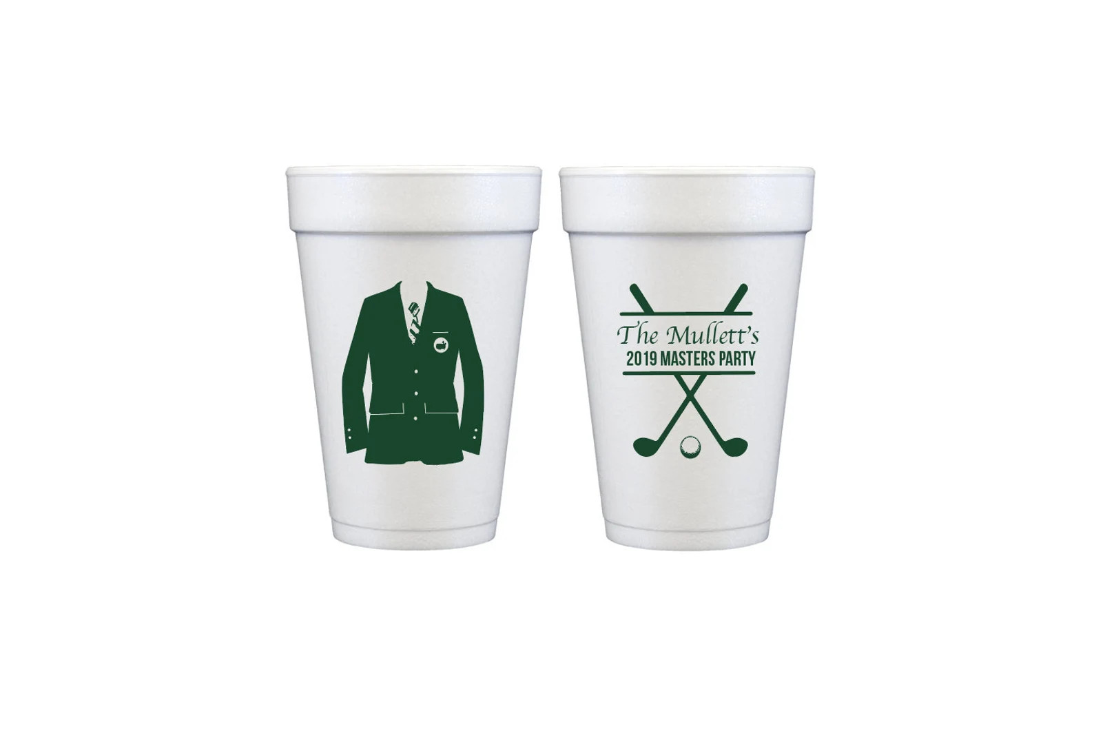 Masters cups Masters viewing party cups Green jacket cups | Etsy | Etsy (US)