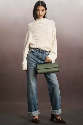 The Austyn High-Rise Cuffed Wide-Leg Jeans by Pilcro | Anthropologie (US)