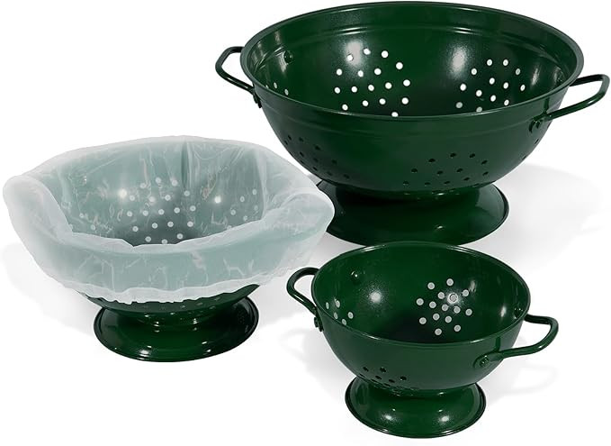 Metal Colander Set of 3, Strainer Basket with Handles perfect for Spaghetti, Pasta, Berry, Vegeta... | Amazon (US)