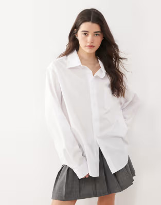 COLLUSION oversized shirt in white | ASOS (Global)