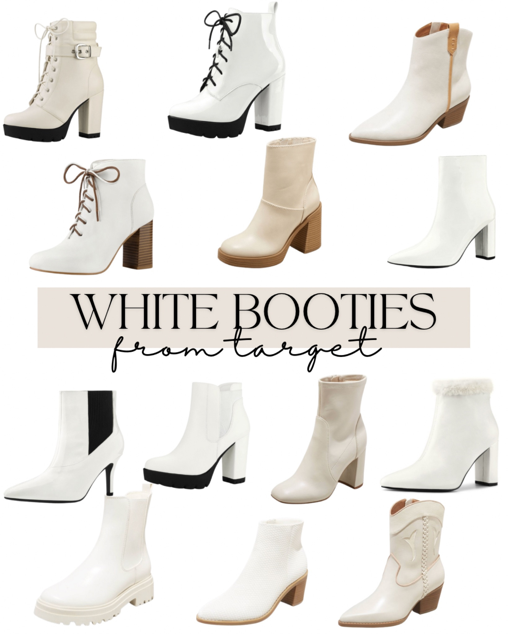 Targets white fall booties roundup for this 2022 season 😍 so many good ones!

Target booties, target fall shoes, target white booties, white shoes target, white booties target, White and brown booties, platform booties, ankle booties, lace up booties, faux leather booties, white and black booties, fall outfits, target fall outfits, target outfits, target new arrivals, fall outfit ideas, fall outfit inspo, fall outfit inspiration, neutral booties, brown booties, black booties, all white booties, tan booties, white and tan booties, target style, target fashion, target fines, target favorites, fall favorites, fall finds, maternity, wedding guest, wedding guest dress, affordable fashion, affordable fall outfits, everyday fashion, everyday outfits, weekend outfits, everyday style, weekend style, baby shower outfit, fall fashion favorites target

#LTKSeasonal #LTKunder50 #LTKshoecrush