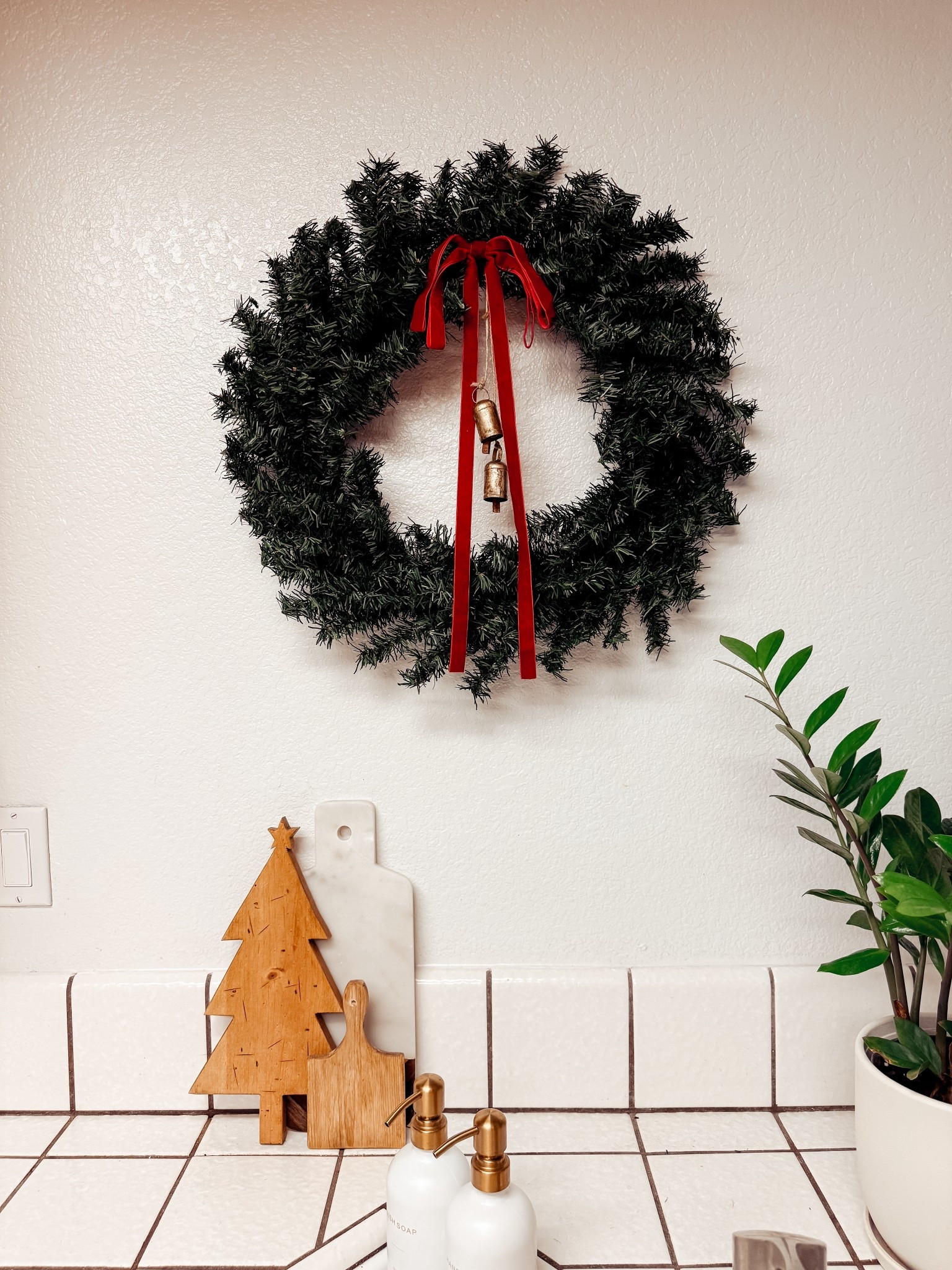 { cutesy holiday wreath ❥

Red Velvet Bow . Wreath with Ribbon and Bells . Scandi  Christmas Decor . Cozy Cabin Christmas Decor }  

#LTKHoliday #LTKFindsUnder50 #LTKHome