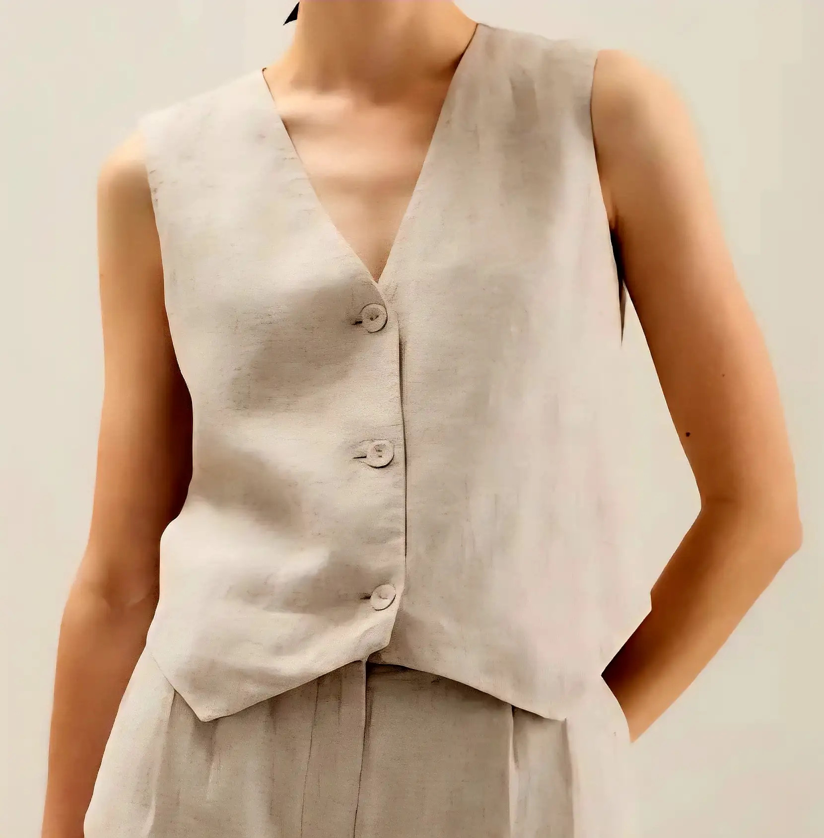 100% European Linen Vest | Quince