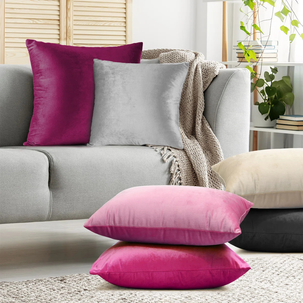 Velvet Pillow Cover (Set of 4) | Wayfair North America