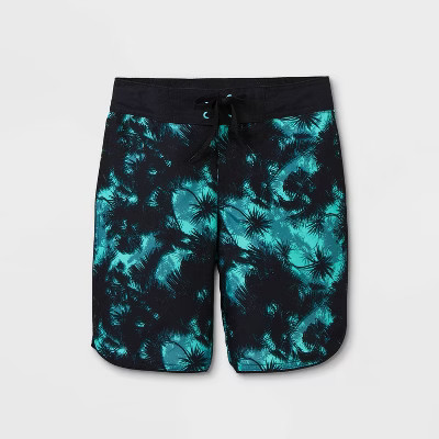 Boys' Palm Tie-Dye Board Shorts - art class™ Black | Target