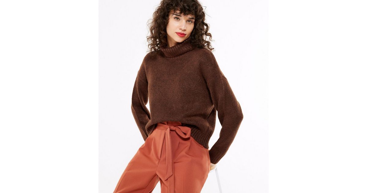Rust Boxy Roll Neck Jumper
						
						Add to Saved Items
						Remove from Saved Items | New Look (UK)