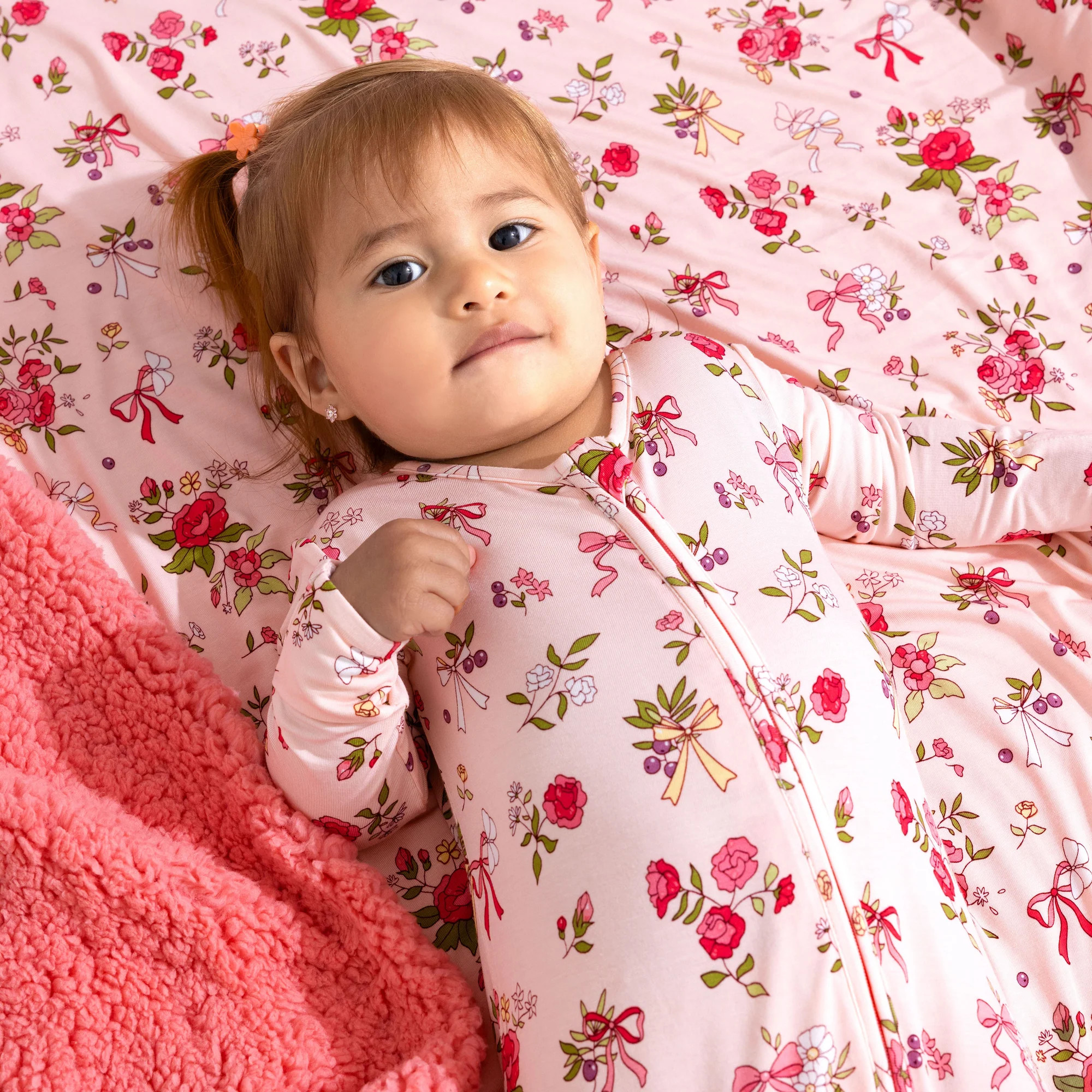 Bows & Blooms Bamboo Convertible Footie | Bellabu Bear