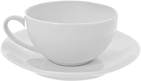 10 Strawberry Street Royal Coupe 10 Oz Oversized Cup and Saucer, Set of 6, White | Amazon (US)
