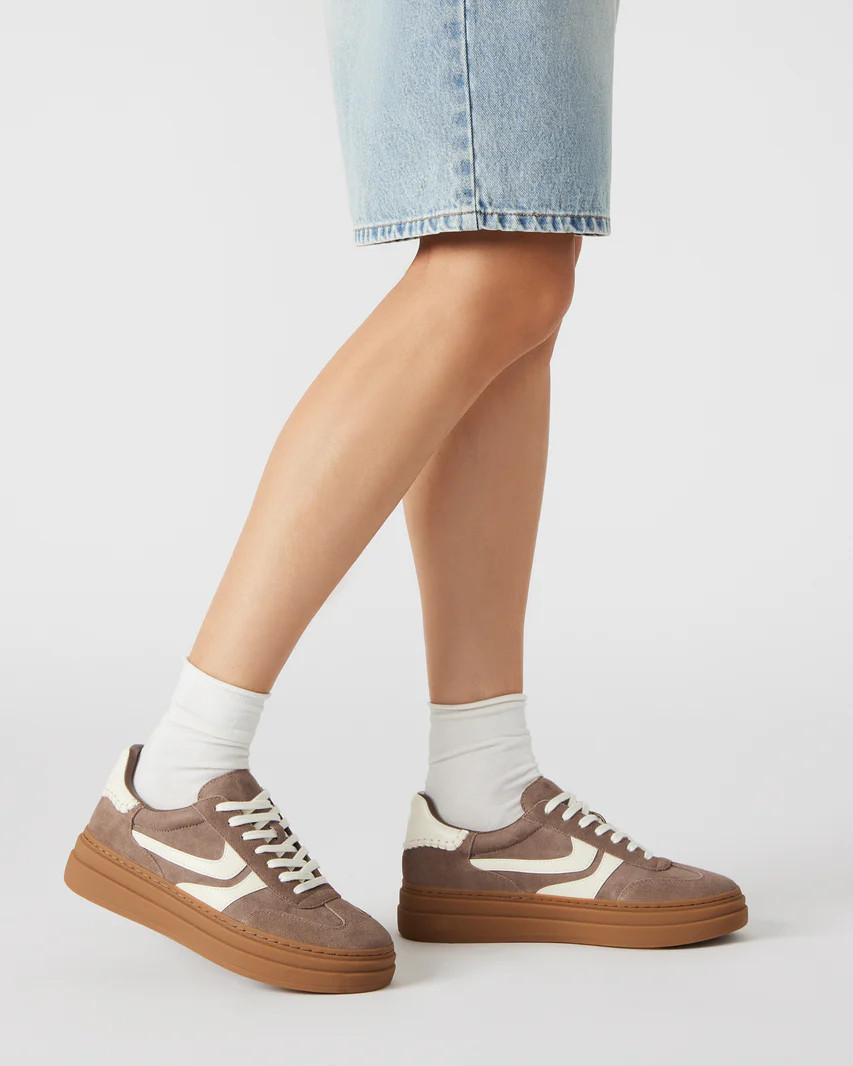 DODGE Espresso Low-Top Platform Sneaker | Women's Sneakers | Steve Madden (US)