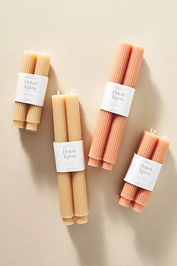 Tonal Taper Candles, Set of 4 | Anthropologie (US)