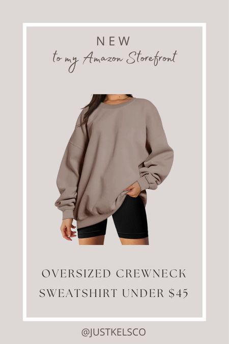 amazon find // oversized crewneck sweatshirt under $45 / comes in multiple colors 

#LTKstyletip #LTKunder50 #LTKSeasonal
