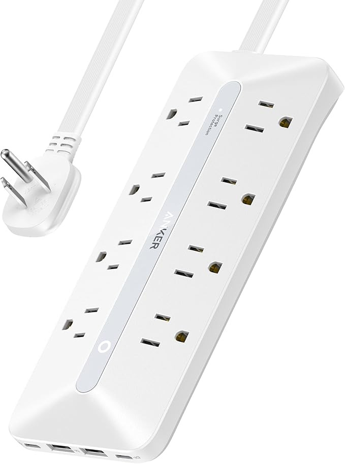 Anker Flat Plug Power Strip, 12-in-1 USB-C Power Strip with 8 AC, 2 USB-C, and 2 USB-A Ports, 5 f... | Amazon (US)