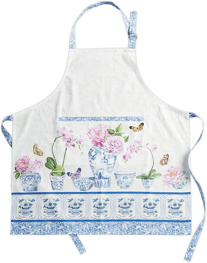 Maison d' Hermine Apron 100% Cotton 27.50"x31.50" 1 Piece Adjustable Neck Strap Apron with Center... | Amazon (US)